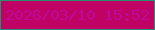 文字の大きさ：3、枠の色：258f70、背景の色：bf0264、文字の色：bf089d 無料ブログパーツのブログ時計