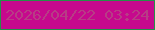 文字の大きさ：3、枠の色：259048、背景の色：c6098d、文字の色：b73d85 無料ブログパーツのブログ時計