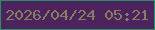 文字の大きさ：5、枠の色：259169、背景の色：4d235d、文字の色：867e62 無料ブログパーツのブログ時計