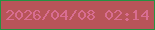 文字の大きさ：3、枠の色：259242、背景の色：b85459、文字の色：d86d91 無料ブログパーツのブログ時計
