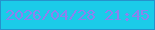 文字の大きさ：5、枠の色：2592cc、背景の色：1bcbe9、文字の色：8d81ee 無料ブログパーツのブログ時計