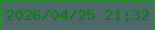 文字の大きさ：2、枠の色：259425、背景の色：4e696c、文字の色：048205 無料ブログパーツのブログ時計