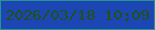 文字の大きさ：1、枠の色：25958e、背景の色：1c46b4、文字の色：1f5214 無料ブログパーツのブログ時計