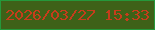 文字の大きさ：1、枠の色：25983b、背景の色：3e6118、文字の色：c63d1b 無料ブログパーツのブログ時計