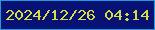文字の大きさ：1、枠の色：2599db、背景の色：081174、文字の色：dadc44 無料ブログパーツのブログ時計