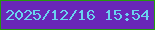 文字の大きさ：2、枠の色：259a0d、背景の色：6927b8、文字の色：6ad3ef 無料ブログパーツのブログ時計