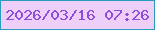 文字の大きさ：2、枠の色：259ebd、背景の色：eecffa、文字の色：8d4cd9 無料ブログパーツのブログ時計