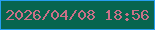 文字の大きさ：1、枠の色：259ef0、背景の色：07654f、文字の色：ca7087 無料ブログパーツのブログ時計