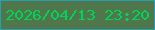 文字の大きさ：2、枠の色：259fb1、背景の色：50764b、文字の色：00d55a 無料ブログパーツのブログ時計