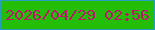 文字の大きさ：5、枠の色：259fbd、背景の色：24bd08、文字の色：bd1769 無料ブログパーツのブログ時計