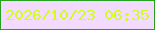 文字の大きさ：1、枠の色：25a220、背景の色：f2dbfe、文字の色：cefe1a 無料ブログパーツのブログ時計