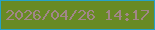 文字の大きさ：3、枠の色：25a2c7、背景の色：688a24、文字の色：a18688 無料ブログパーツのブログ時計