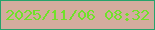 文字の大きさ：5、枠の色：25a36b、背景の色：d3ac9e、文字の色：71e12a 無料ブログパーツのブログ時計