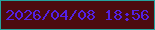 文字の大きさ：3、枠の色：25a39e、背景の色：4c0b0f、文字の色：5420e3 無料ブログパーツのブログ時計