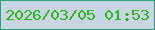 文字の大きさ：1、枠の色：25a474、背景の色：c9d5e3、文字の色：2ab620 無料ブログパーツのブログ時計