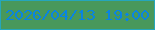 文字の大きさ：1、枠の色：25a6bb、背景の色：48985b、文字の色：0984e1 無料ブログパーツのブログ時計