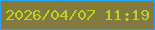 文字の大きさ：4、枠の色：25a6fc、背景の色：827b3f、文字の色：c0d024 無料ブログパーツのブログ時計