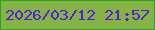 文字の大きさ：4、枠の色：25a821、背景の色：87b246、文字の色：5120d6 無料ブログパーツのブログ時計