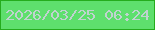 文字の大きさ：1、枠の色：25ac1d、背景の色：5edf6d、文字の色：c0d3cf 無料ブログパーツのブログ時計