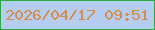 文字の大きさ：1、枠の色：25ac3a、背景の色：b4cdf1、文字の色：d58c47 無料ブログパーツのブログ時計