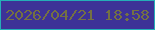 文字の大きさ：5、枠の色：25aeb7、背景の色：3d3297、文字の色：747142 無料ブログパーツのブログ時計