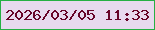 文字の大きさ：1、枠の色：25b044、背景の色：e7daef、文字の色：670529 無料ブログパーツのブログ時計