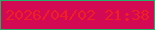文字の大きさ：2、枠の色：25b068、背景の色：d30954、文字の色：ee2023 無料ブログパーツのブログ時計
