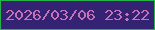 文字の大きさ：2、枠の色：25b447、背景の色：342272、文字の色：c870b8 無料ブログパーツのブログ時計
