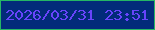 文字の大きさ：2、枠の色：25b665、背景の色：022b7a、文字の色：6844fb 無料ブログパーツのブログ時計