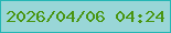 文字の大きさ：2、枠の色：25b6b4、背景の色：99d6d7、文字の色：499511 無料ブログパーツのブログ時計