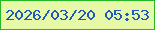 文字の大きさ：3、枠の色：25b727、背景の色：e7f8a6、文字の色：1d59bf 無料ブログパーツのブログ時計