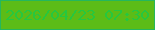 文字の大きさ：3、枠の色：25b75d、背景の色：5cbc17、文字の色：27c73e 無料ブログパーツのブログ時計