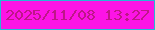 文字の大きさ：1、枠の色：25b7d4、背景の色：fc14e5、文字の色：be1688 無料ブログパーツのブログ時計
