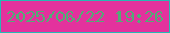 文字の大きさ：5、枠の色：25b9b3、背景の色：e3329d、文字の色：53ab76 無料ブログパーツのブログ時計