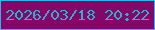 文字の大きさ：1、枠の色：25b9f3、背景の色：860568、文字の色：33adcc 無料ブログパーツのブログ時計