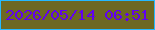 文字の大きさ：2、枠の色：25b9ff、背景の色：6d6822、文字の色：6101f0 無料ブログパーツのブログ時計