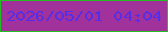 文字の大きさ：1、枠の色：25bb22、背景の色：a1329b、文字の色：552de6 無料ブログパーツのブログ時計