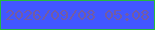 文字の大きさ：3、枠の色：25bb3c、背景の色：4257ff、文字の色：745ca1 無料ブログパーツのブログ時計
