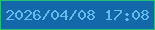 文字の大きさ：5、枠の色：25bf79、背景の色：1368aa、文字の色：64baec 無料ブログパーツのブログ時計