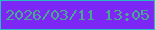 文字の大きさ：5、枠の色：25bfc1、背景の色：7c27f6、文字の色：49a990 無料ブログパーツのブログ時計