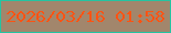 文字の大きさ：4、枠の色：25c4a1、背景の色：a2866c、文字の色：fd5313 無料ブログパーツのブログ時計