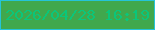 文字の大きさ：2、枠の色：25c4d8、背景の色：40a84d、文字の色：0bc67a 無料ブログパーツのブログ時計