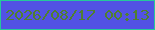 文字の大きさ：2、枠の色：25c99b、背景の色：5252e4、文字の色：507f2f 無料ブログパーツのブログ時計