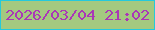 文字の大きさ：3、枠の色：25c9dc、背景の色：a4c980、文字の色：aa37b7 無料ブログパーツのブログ時計