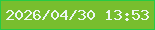 文字の大きさ：1、枠の色：25cb45、背景の色：78be2e、文字の色：ecf6f3 無料ブログパーツのブログ時計