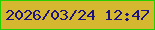 文字の大きさ：1、枠の色：25cf00、背景の色：d6b830、文字の色：1b127f 無料ブログパーツのブログ時計