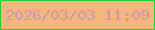 文字の大きさ：1、枠の色：25cf35、背景の色：f4b67c、文字の色：cd96b1 無料ブログパーツのブログ時計