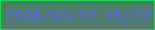 文字の大きさ：2、枠の色：25d05b、背景の色：517c69、文字の色：5564f2 無料ブログパーツのブログ時計