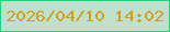 文字の大きさ：3、枠の色：25d17c、背景の色：bfe0ca、文字の色：d29e1f 無料ブログパーツのブログ時計