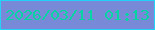 文字の大きさ：3、枠の色：25d2f7、背景の色：7789d7、文字の色：06d4a4 無料ブログパーツのブログ時計